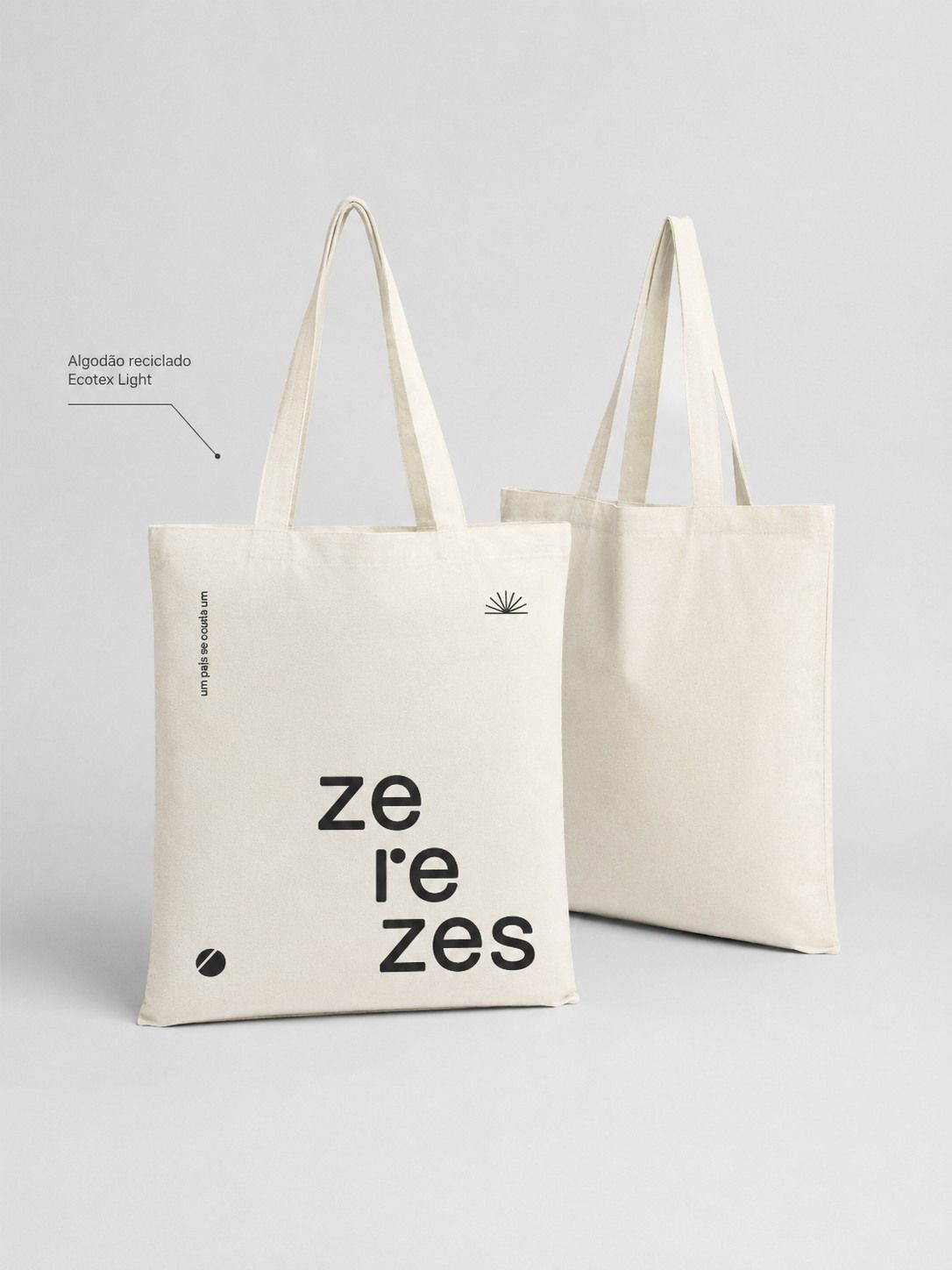 Sacola ecobag de algod&atilde;o reciclado