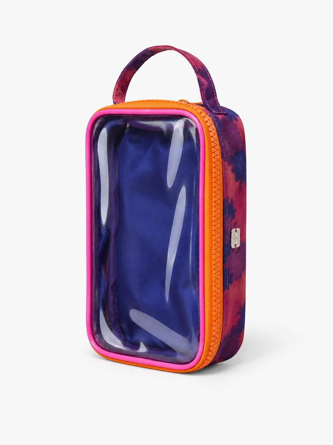 Necessaire personalizada em nylon 600 com visor frontal transparente e al&ccedil;a superior