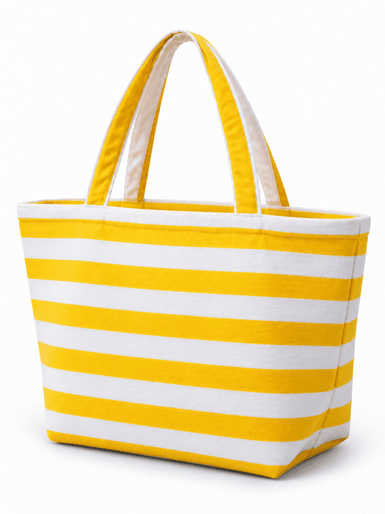 Detalhe da ecobag SAT-641 com estampa sublimada e fundo lombado
