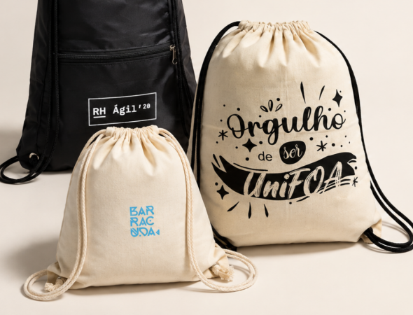 Sacochilas e mochilas personalizadas