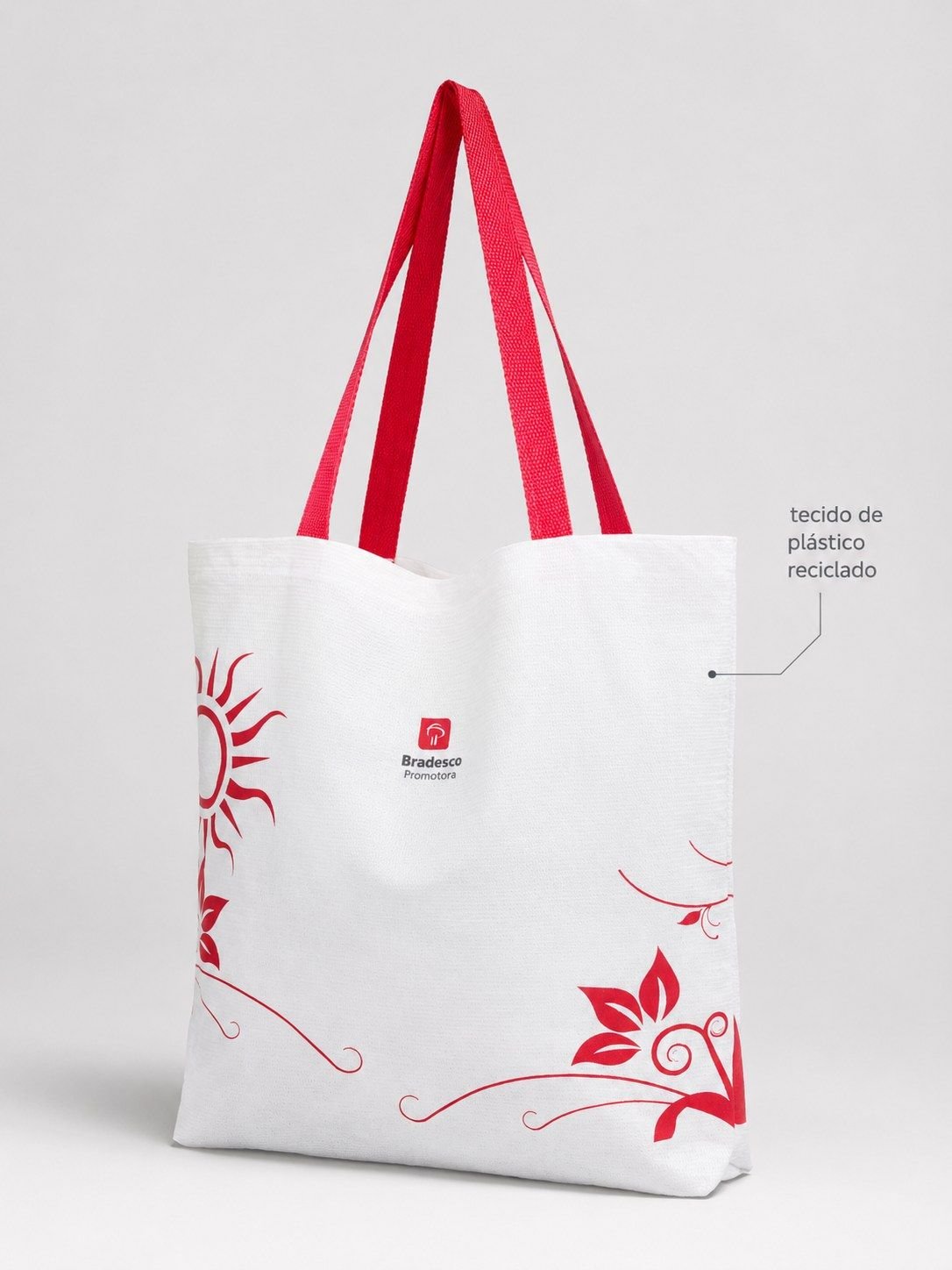 Ecobag tecido de pl&aacute;stico reciclado PET personalizada com estampa
