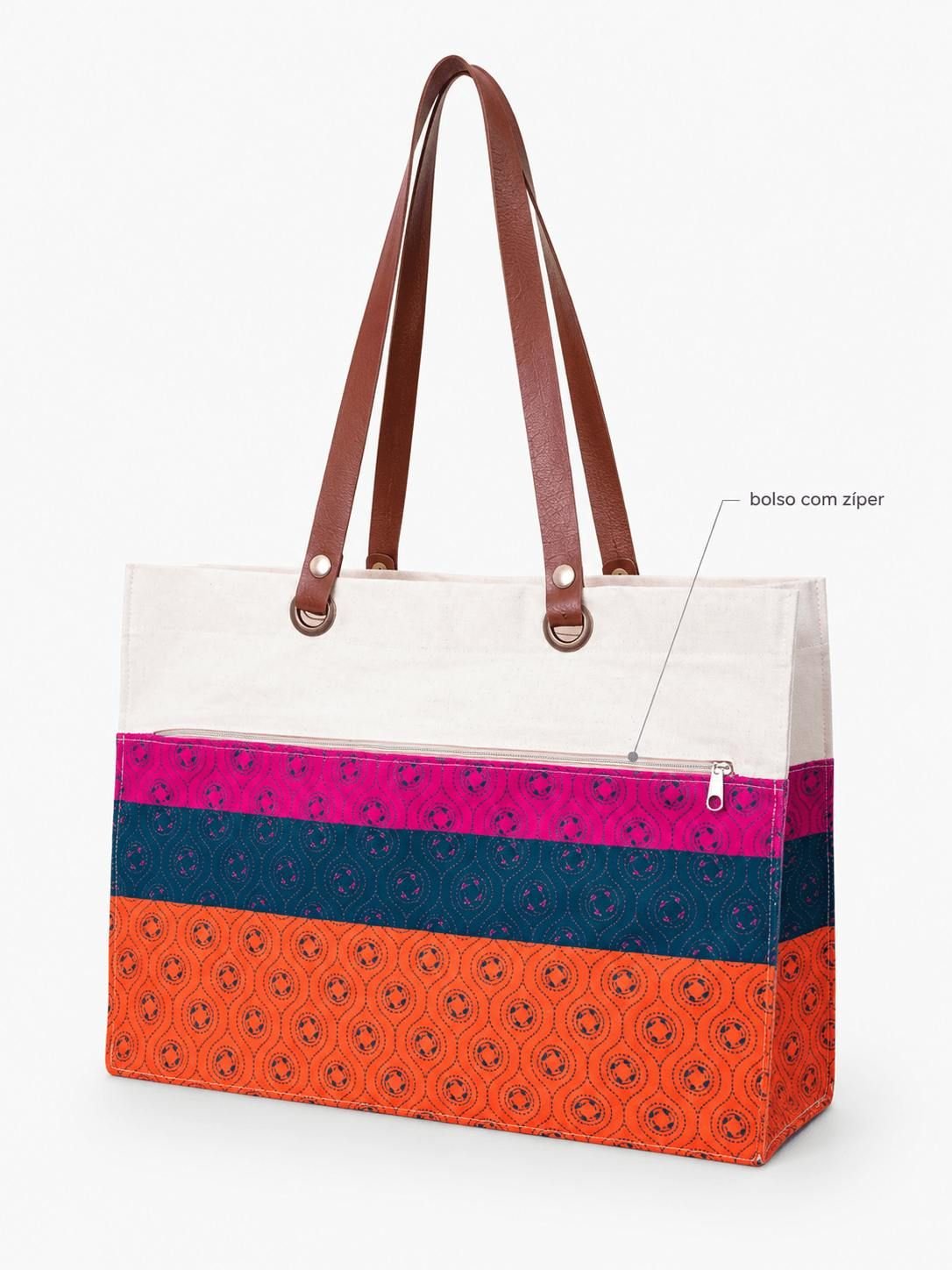 Bolsas grandes de algod&atilde;o personalizadas (Modelo Buriti)