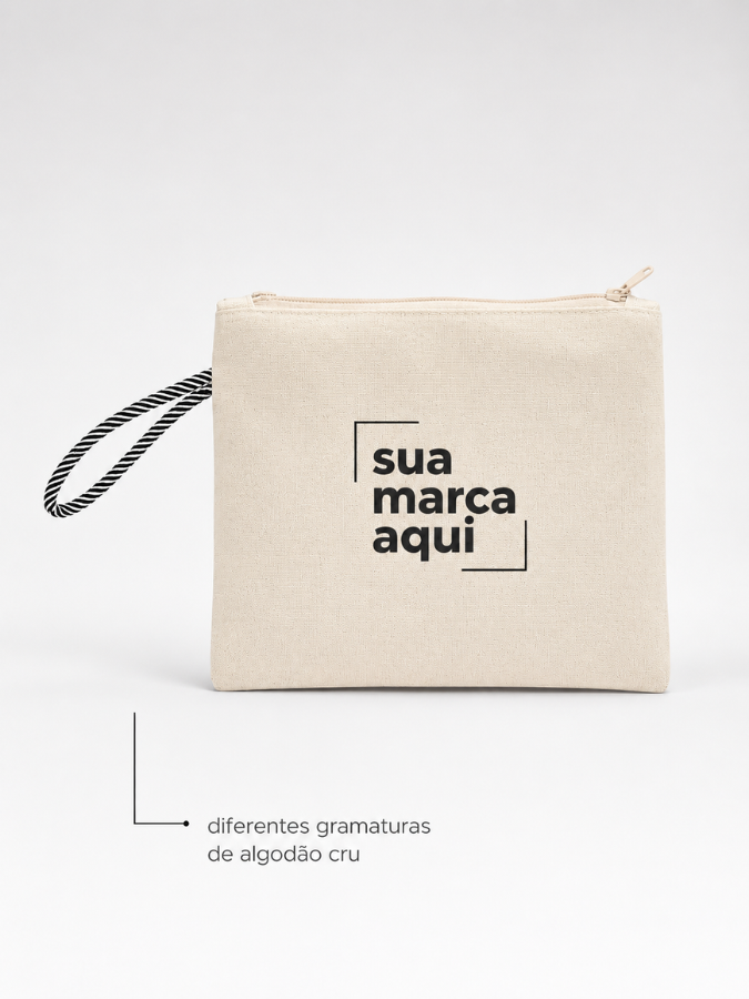 Necessaire personalizada com fundo envelope