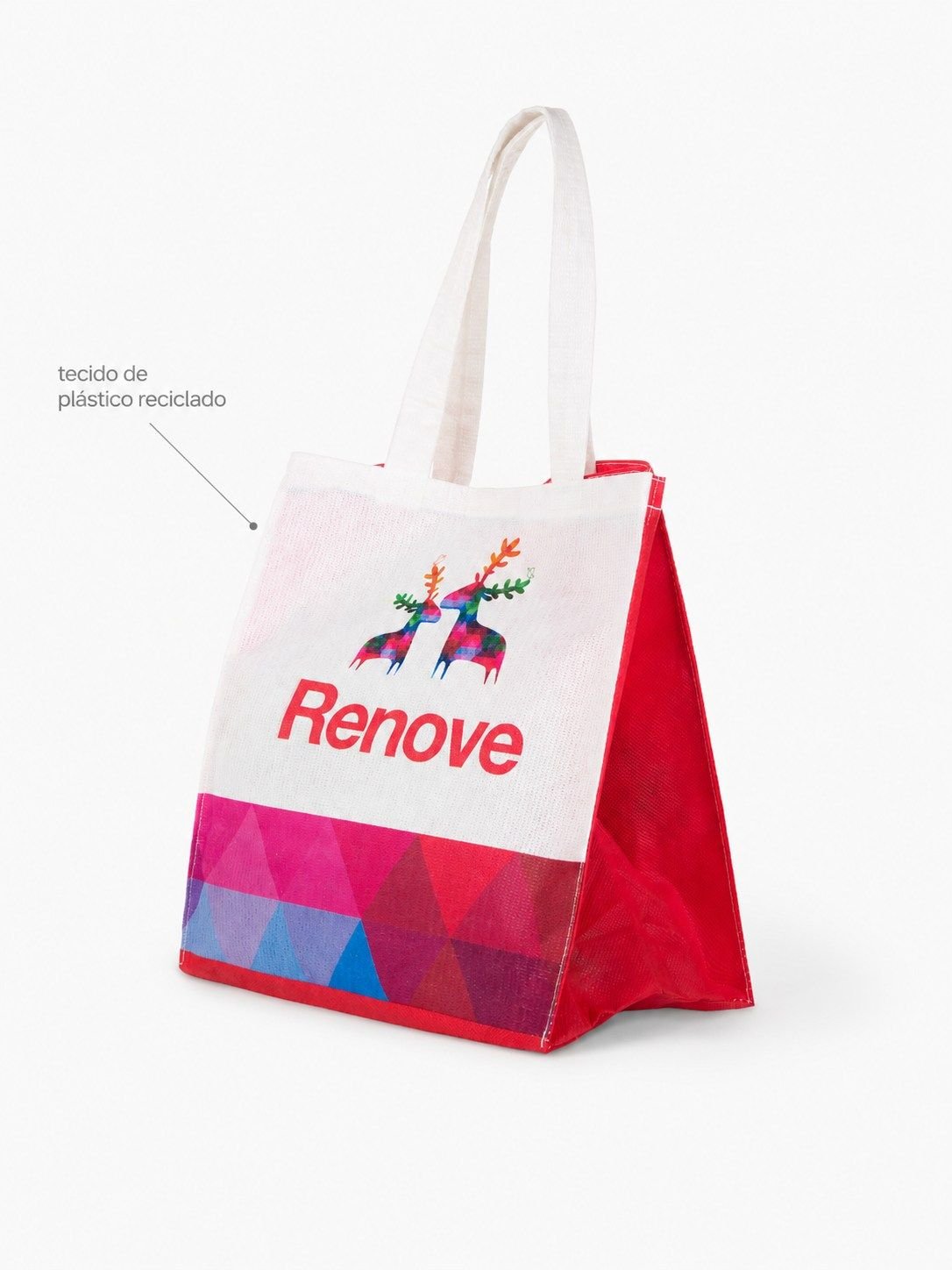 Ecobag tecido de pl&aacute;stico reciclado PET personalizada com estampa